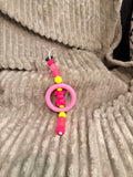 Neon Teddy Car Charm