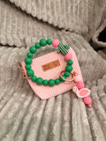 Desert Flamingo Wristlet