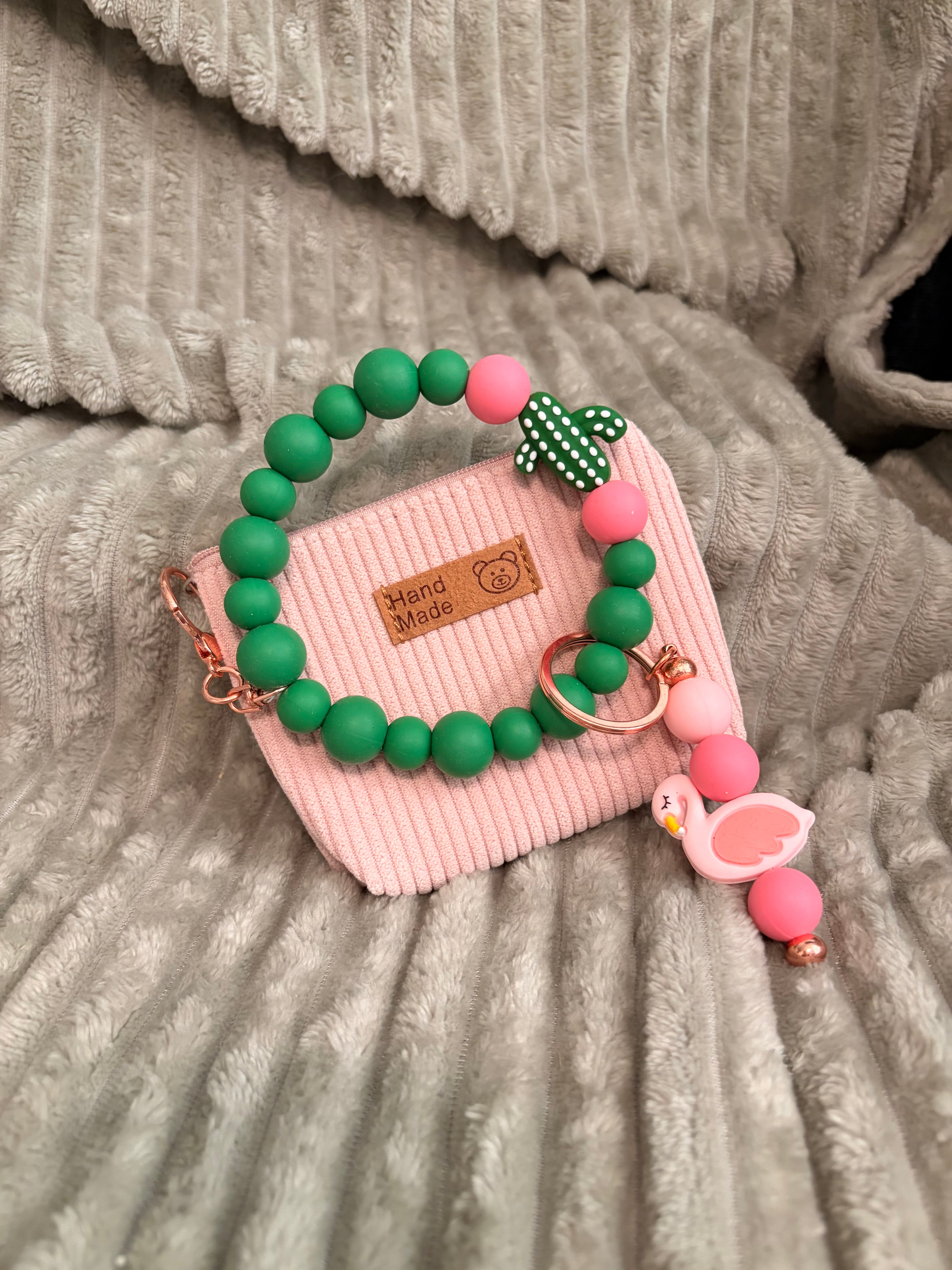 Desert Flamingo Wristlet